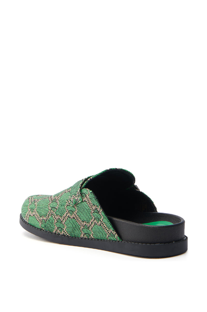 AZALEA WANG “INFORMER” Green Snake Clog