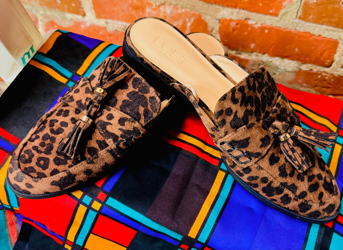 Step Into Style: Discover the Loft Cheetah Print Mule with Tassels