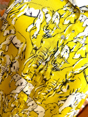 Bold in Every Way – Chartreuse & Black Elephant Print Shirt