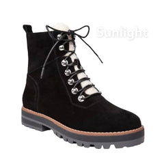 Crown & Ivy “Naomi” Hiking Boot – Black Suede