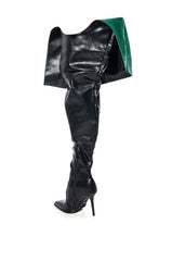 AZALEA WANG “BAIZE” Thigh-High Boot – Black