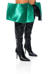 AZALEA WANG “BAIZE” Thigh-High Boot – Black