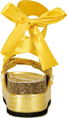 AZALEA WANG “MAKLEY” Ankle Wrap Platform Sandal